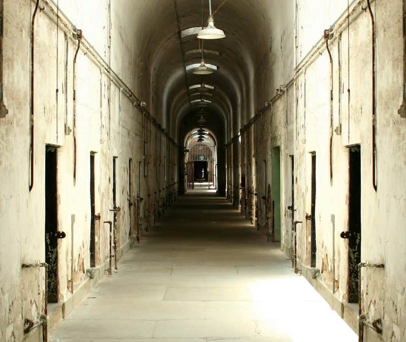 long jail cell corridoor