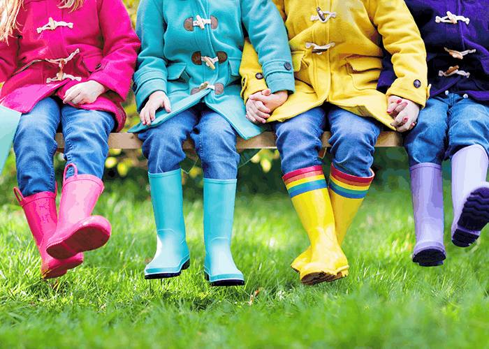 little girls in the park